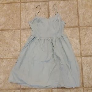 Chambray spaghetti tank dress